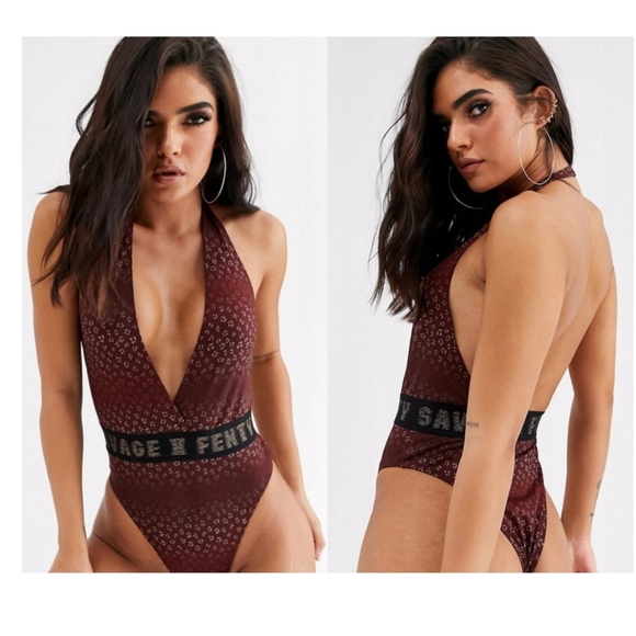 Savage X Fenty Plunge Bodysuit NWT Size Small - Picture 1 of 6